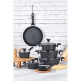 Taç Mastercook Family 12 Prç Granit Tencere Seti Siyah