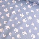 Taç Mavi El Nevresimlik Poplin Kumaş - 1 m