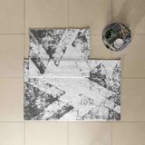 Taç Pamuklu 2'li Banyo Paspas Seti Pyra ( Gri ) - 60 X 100 CM