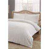 Taç Pauk Saten Basic Beyaz Çift Kişilik Nevresim Takımı - 200 x 220 cm
