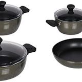 TAÇ Pierre Cardin 1500023294 Graniks Diamond Cook 7 Parça Tencere Seti, Gri