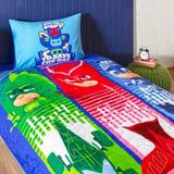 TAÇ PJ Masks Power Up Standart Pamuk-Polyester Nevresim Takımı, Çok Renkli, Tek Kişilik