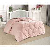 Taç Polar Pembe Çift Kişilik Yorgan Çift Taraflı Yorgan Özel Seri Taç Polar Yorgan - 195 x 215 cm