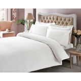 Taç Premium Basic King Size Pamuk Saten Beyaz Çift Kişilik Nevresim Takımı