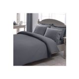 Taç Premium Basic King Size Stripe Pamuk Saten Antrasit Nevresim Takımı