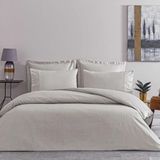 Taç Premium Basic Saten Stripe King Size Nevresim Takımı Gri - 220 x 240 cm
