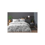 Taç Ranforce Çift Kişilik (160x200 Fitted Çarşaf) Nevresim Takımı Alvy (Gri)