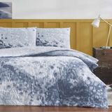 Taç Ranforce Çift Kişilik Kapitone Nevresim Takımı Trixy Mavi - Açık Mavi - 220 x 230 cm