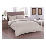 Taç Ranforce Çift Kişilik Nevresim Takımı Basic Bej - Renkli - 200 x 220 cm
