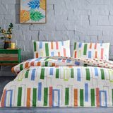 Taç Ranforce Çift Kişilik Nevresim Takımı Legrand Yeşil - 200 x 220 cm - Beyaz - Yeşil - Sarı
