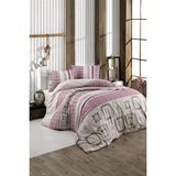 Taç Ranforce Çift Kişilik Nevresim Takımı Neva Pembe - 200 x 220 cm