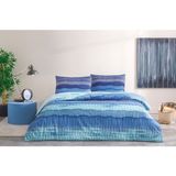Taç Ranforce Çift Kişilik Nevresim Takımı Wave Mavi - 200 x 220 cm - Açık Mavi