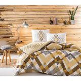 Taç Ranforce Optima Sarı Tek Kişilik Nevresim Takımı - 160 x 220 cm - Beyaz