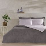 Taç Riven Gri 200 x 220 cm Biyeli Çift Kişilik Nevresim Takımı