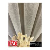 Taç Rüyaper BEJ-GRİ Renk Modern Dokulu Örme 1/3 SIK Pile Tül Perde