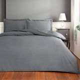 Taç Saten Basic King Size Nevresim Takımı Antrasit - 240 x 220 cm