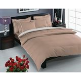 Taç Saten Delux Nevresim Takımı Prestige Cappuccino Çift Kişilik - 200 x 220 cm - Kahverengi