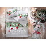 Taç Snowflake Ranforce Yeşil 200 x 220 cm Çift Kişilik Nevresim Takımı