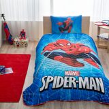 Taç Spiderman Skyscaper Tek Kişilik Yatak Örtüsü Takımı