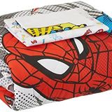 TAÇ Spiderman Wall Crawler Desenli Pamuk Yorgan, Çok Renkli, Tek Kişilik