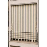 Taç Su Geçirmez Balkon Perdesi – Kornişli & Bağcıklı Branda En×boy Balkon Branda Perde - Gri - Krem - 220 x 180 cm