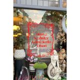 Taç Süslemeler Ve 8 Mart Kadınlar Günü Kutlu Olsun Yazısı Cam Vitrin Stickerı 60cm (Kırmızı)