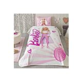 Taç Taç Lisanslı Barbie Light Tek Kişilik Pamuk Pike Takımı