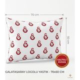 Taç Taraftar Galatasaray Lisanslı Yastık Kılıfı 2 Adet - Beyaz - 50 X 70