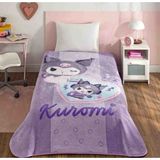 Taç Tek Kişilik Lisanslı Battaniye Kuromi 160X220 cm - 160 x 220 cm - Renkli