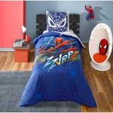Taç Tek Kişilik Lisanslı Nevresim Takımı Spiderman Blue City - 160 x 220 cm - Renkli