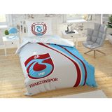 Taç Trabzonspor 1967 Logo Tek Kişilik Nevresim Takımı Özel Seri Bordo - Mavi 160 x 220 cm Desenli