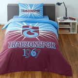 TAÇ Trabzonspor Light Glow Renkli Klişe Pamuk Nevresim Takımı, Çok Renkli, Küçük Tek Kişilik