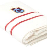 Taç Trabzonspor Lisanslı Arma Baskılı%100 Pamuk Yüz Havlusu, Beyaz, 50x90 cm