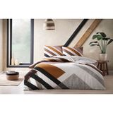 Taç Trent Taba 200 x 220 cm Ranforce Çift Kişilik Nevresim Takımı
