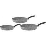 Taç Ultra Granit 3'Lü Tava Seti - 28 cm - Gri