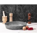 Taç Ultra Granit Derin Tava 32 cm Gri Renk Enerji Tasarruflu Isı Koruma Özellikli