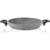 Taç Ultra Granit Yumurta Sahanı 22 cm Gri Renk Dayanıklı Granit Kaplama ile Uzun Ömürlü