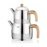 Taç Vanessa Rose Gold Çaydanlık Takımı 18/10 Paslanmaz Çelik 2.50 Litre Alt Demlik 1.40 Litre Üst Demlik