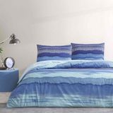 Taç Wave Ranforce Mavi Çift Kişilik 200 x 220 cm Nevresim Takımı