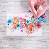 Taç Winx 80*140 Watercolour V1 Lisanslı Pes Halı Taç - 80 x 1.50 cm - Renkli