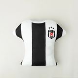 Taç Yeni Sezon Beşiktaş Forma Kırlent - 40 x 35 cm - Siyah - Beyaz
