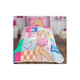 Taç YENİ SEZON LİSANSLI BARBİE COLOURFUL TEK KİŞİLİK PİKE TAKIMI
