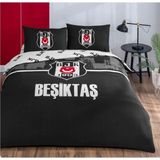 Taç Yeni Sezon Lisanslı Beşiktaş Arma Çift Kişilik Nevresim Takımı - Siyah - 200 x 220 cm