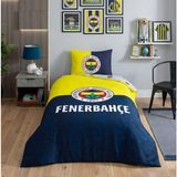 Taç Yeni Sezon Lisanslı Fenerbahçe Efsane Tek Kişilik Nevresim Takımı - Lacivert - Sarı - 160 x 220 cm