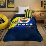 Taç Yeni Sezon Lisanslı Fenerbahçe Fanatik Battaniye ( Kırlent Hediyeli ) - Lacivert - 160 x 220 cm