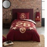 Taç Yeni Sezon Lisanslı Galatasaray 26. Şampiyonluk ( Arma Yüz Havlusu Hediyeli ) Nevresim Takımı - Kırmızı - 160 x 220 cm