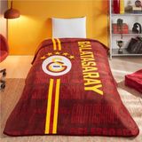 Taç Yeni Sezon Lisanslı Galatasaray 5 Yıldız Tek Kişilik Battaniye - Kırmızı - 160 x 220 cm