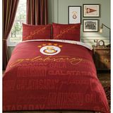 Taç Yeni Sezon Lisanslı Galatasaray Arma Çift Kişilik Nevresim Takımı - Kırmızı - 200 x 220 cm
