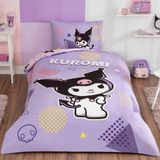 Taç Yeni Sezon Lisanslı Kuromi Pretty Nevresim Takımı - Mor - 160 x 220 cm