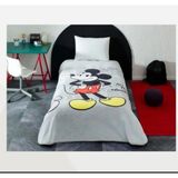 Taç Yeni Sezon Lisanslı Mickey Mouse Fasihon Battaniye - Gri - 160 x 220 cm